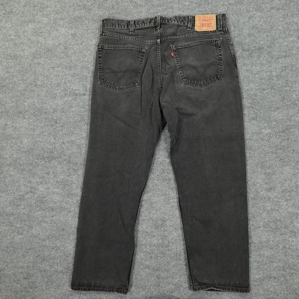 Vintage Levis 505 Jeans Men 38x30  Black Regular Fit Straight Leg Y2K